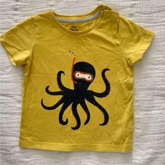 Baby Boden Other - Baby Boden Mustard Octopus Tee